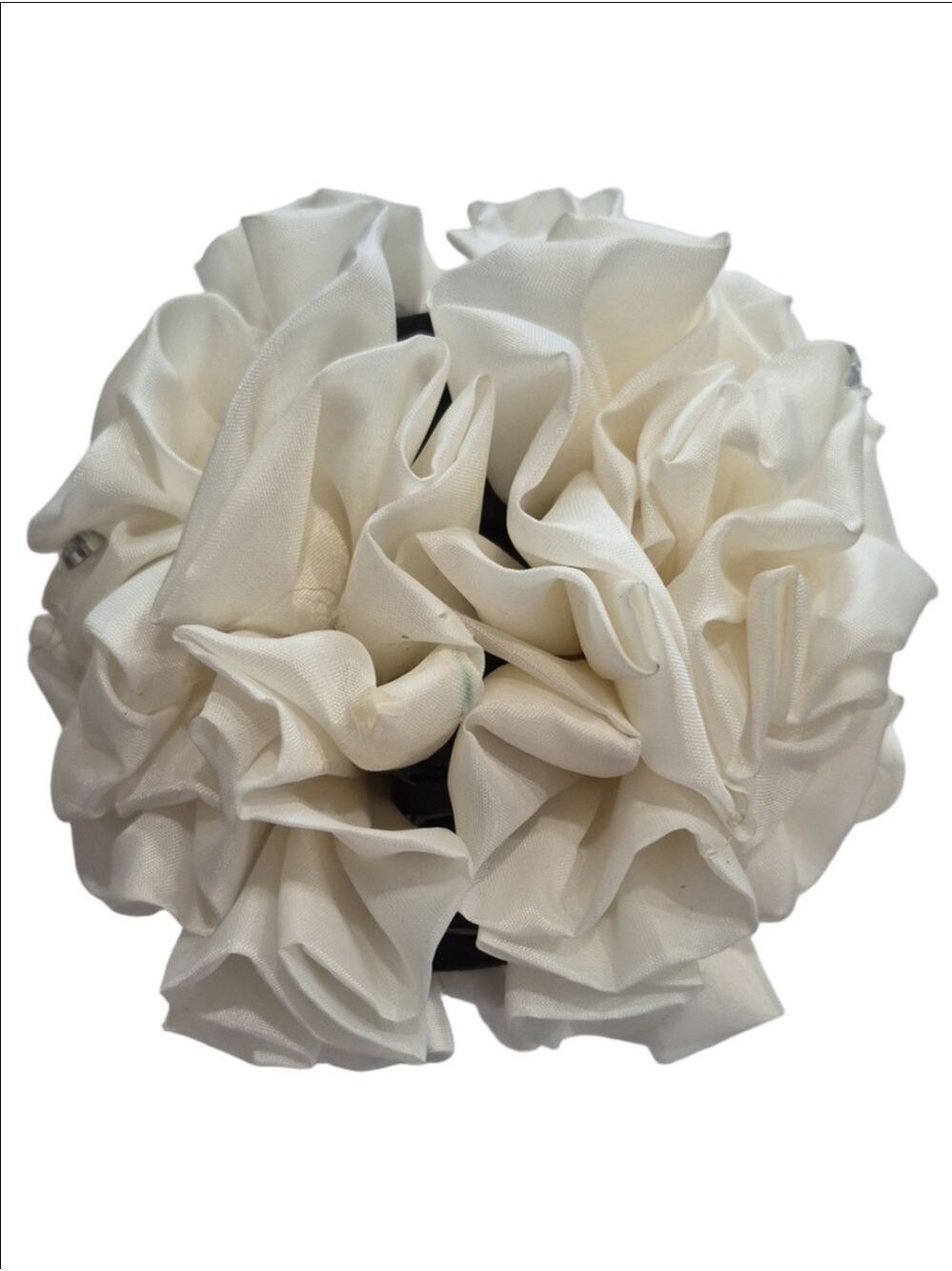 Beautiful French-style Medium Size Satin Hair Claw Clip in Ivory